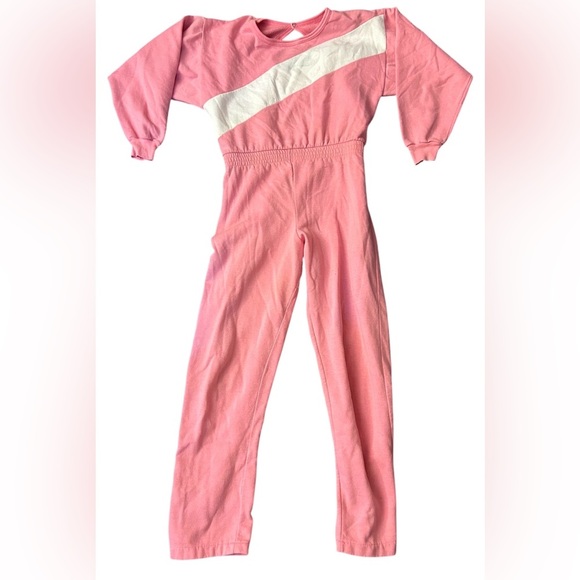 Vintage jumpsuit pink and white size 10 Sears Fashion - Picture 1 of 7